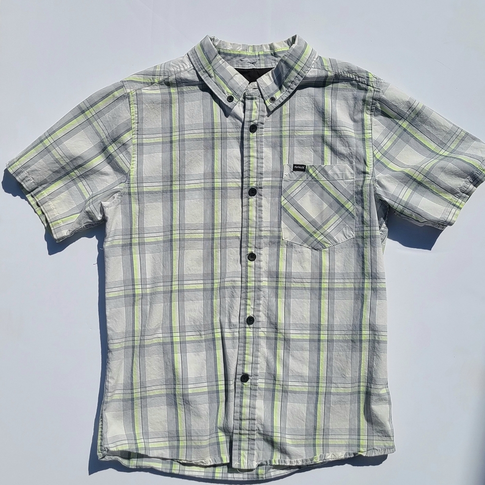 Hurley Boys Plaid Button-up Short-Sleeve Shirt